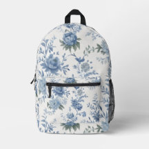 Mochila Elegante de Toile Azul Chinoiserie