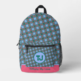 Mochila elementar Para Estudantes, Monogramas Quic