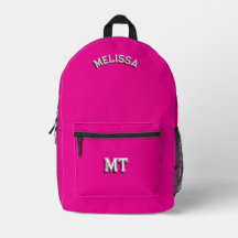 Mochila Escolar com Inicial Monogramada de Volta à