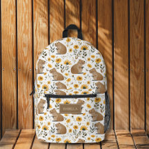 Mochila Floral de Cute Capybara