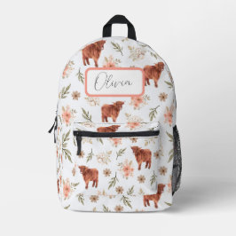 Mochila Floral de Vaca Highland
