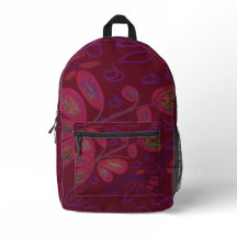 Mochila Floral Impressão Colorida