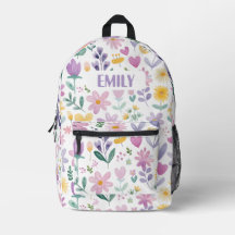 Mochila Floral Personalizada para Meninas
