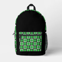 Mochila Geométrica Verde e Preto da Kelly Moderna