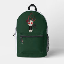 Mochila Gótica Rosa de Vela Crânio Gritando