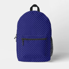 Mochila Impressão de fibra de carbono azul