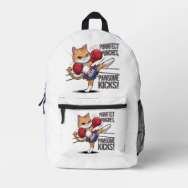 Mochila Muay Thai Cute Boxing e Mochila de Gato