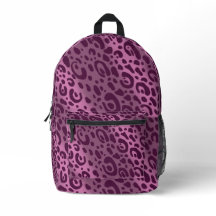 Mochila para impressão púrpura Leopardo