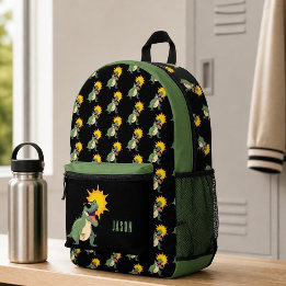 Mochila Personalizada com Dinossauro de Óculos de 