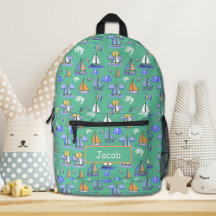 Mochila Personalizada de Barco à Vela Verde