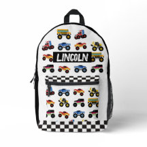 Mochila Personalizada de Caminhão Monstro para Cri