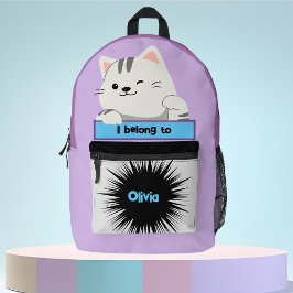 Mochila Personalizada de Gato Bonito de Saco