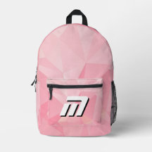 Mochila Personalizada Minimalista Rosa Geométrica