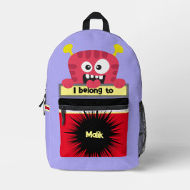 Mochila Personalizada Monstro Vermelho Bag Buddy