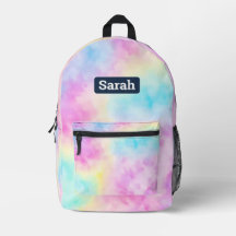 Mochila personalizável do nome pastel Tie