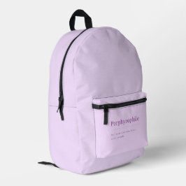 Mochila Porfirófilo: Pelo Amor do Roxo