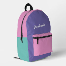 Mochila Unicorn - Rosa e Roxo Minimalistas Moderno