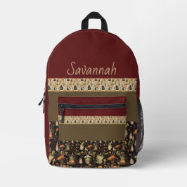 Mochila verde e ferrugem do compartimento boho-chi