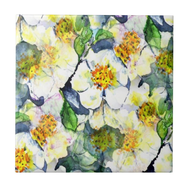 Mock Orange Seamless Floral Patterno (Frente)