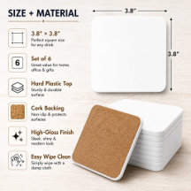 Mockup de Porta-Copos em Branco | Porta-Copos Quad