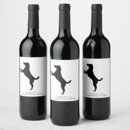 Mockup Mínimalista Dog Lover Etiquetas de Vinho Pe