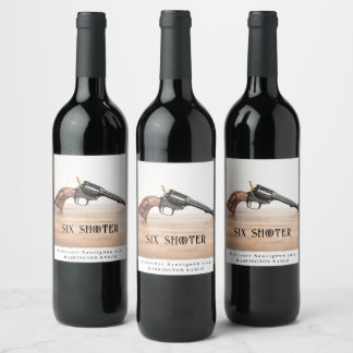 Mockup Seis Rótulos de Vinho Personalizados do Ati