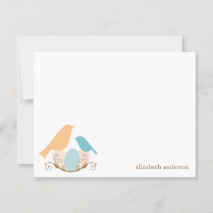 Mod Birds Nest Flat Obrigado Cartões