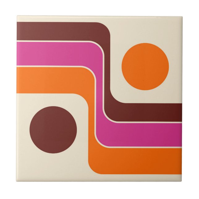 Mod Estilo Retro Geométrico dos Anos 70 (Frente)