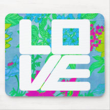 Mod LOVE Mousepad on Floral