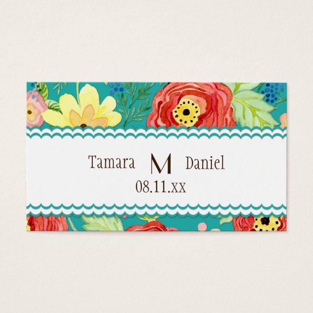 Mod Modern Floral Ranunculus Folheto Rosa (Frente)