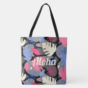 Mod Monstera Leaf Bolsa de praia Tropical Havaiana