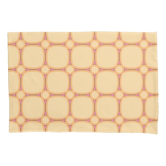 Mod Retro Cream Pink Beige 70s Squares (Frente)