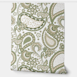 Mod Retro Paisley Oliva Bege