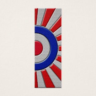 Mod Roundel Sunburst Design em Estilo de Fibra de