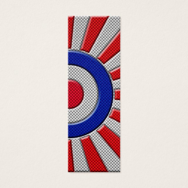 Mod Roundel Sunburst Design em Estilo de Fibra de  (Frente)