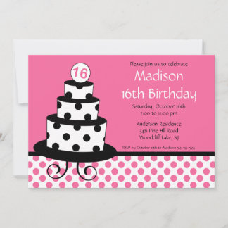 Mod Sweet Six Convite de aniversário