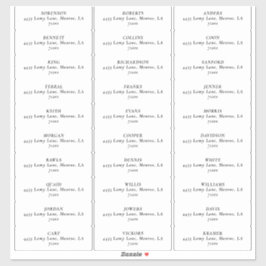 MOD YELLOW TULIP WEDDING Etiquetas de Endereço