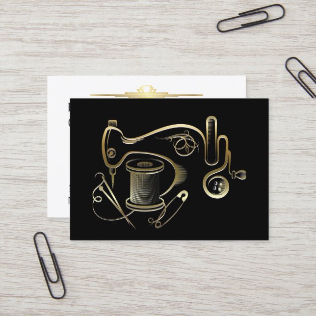 Moda, costura, versão de Cartão de visita de Seams (Frente/Verso In Situ)