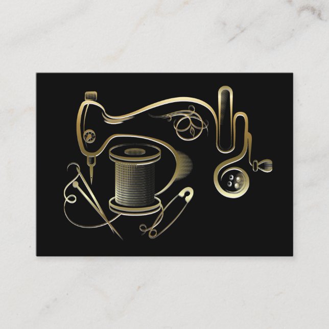 Moda, costura, versão de Cartão de visita de Seams (Frente)