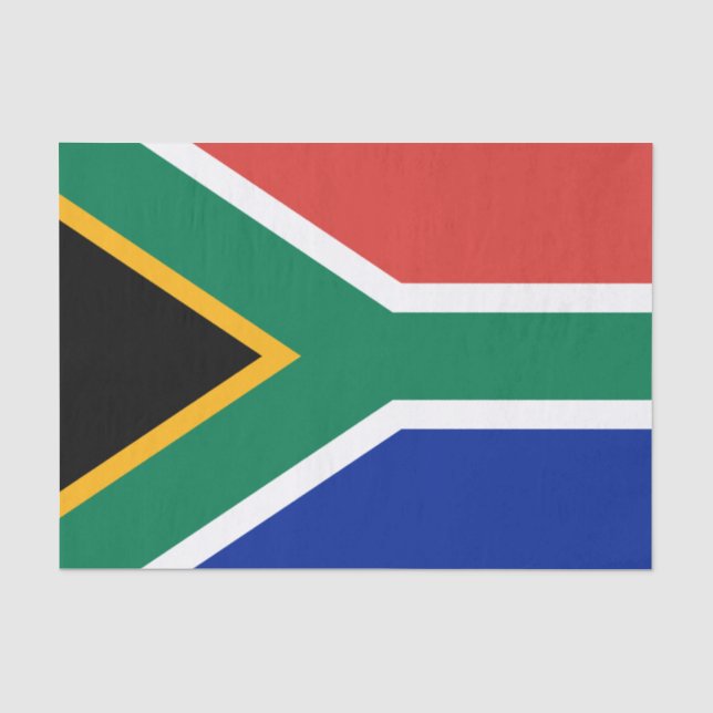 moda da África do Sul, papel de seda da bandeira a (Frente )