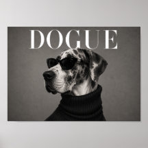 Moda de Dogue Alemão em Arte de Impressão