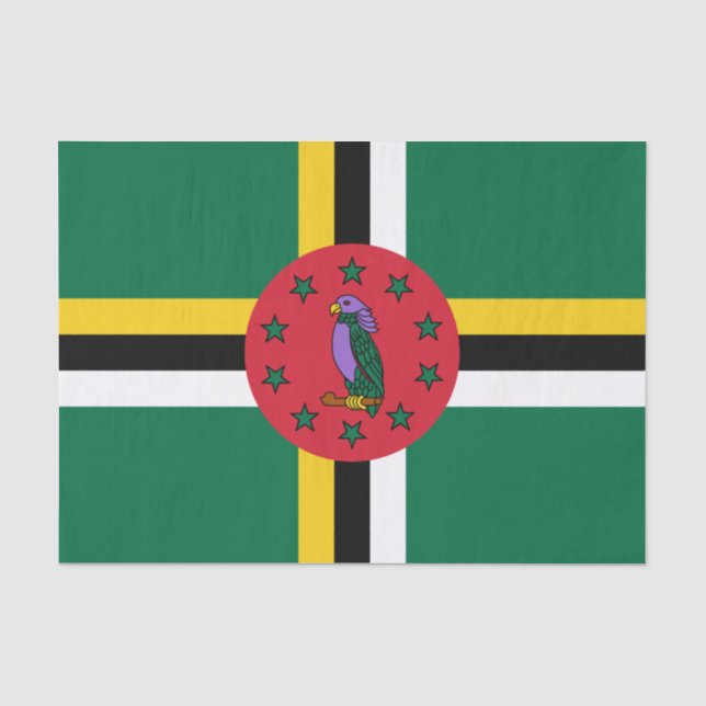 Moda de Dominica, papel de seda da bandeira de Dom (Frente )