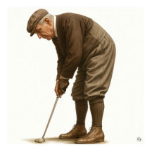 Moda de Golfe dos Anos 1920 - Impressão de Arte