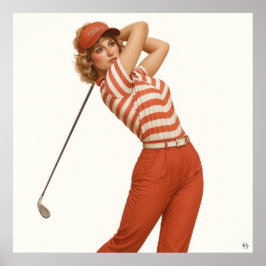 Moda de Golfe dos Anos 80 - Impressão de Arte