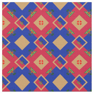 Moda do Tecido da bandeira haitiana e do Haiti Tre