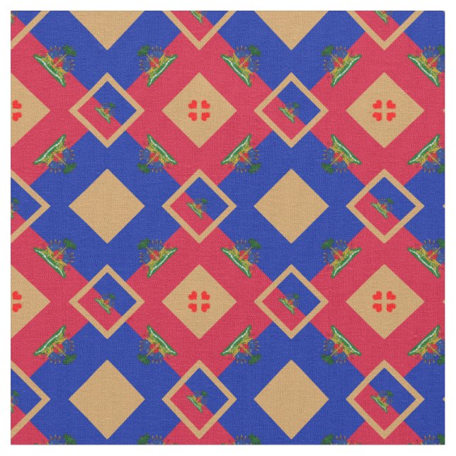 Moda do Tecido da bandeira haitiana e do Haiti Tre (Detalhe)
