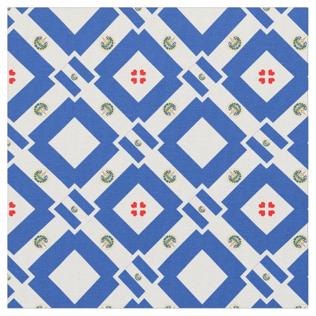Moda do Tecido de Tendência de El Salvador Flag &  (Detalhe)
