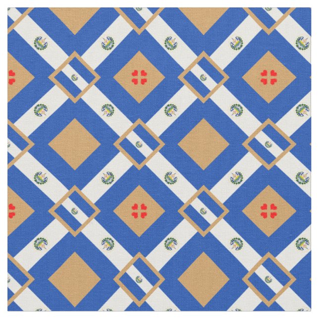 Moda do Tecido de Tendência de El Salvador Flag &  (Detalhe)