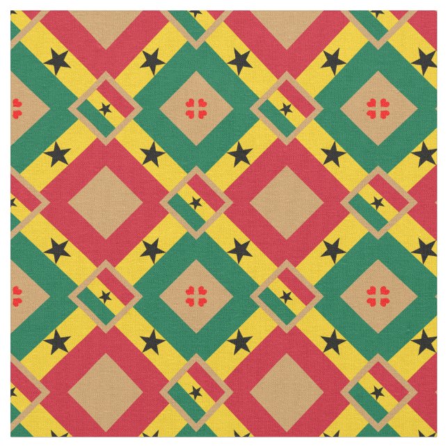 Moda do Tecido de tendências da bandeira e do Gana (Detalhe)