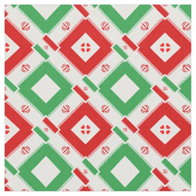 Moda do Tecido de tendências da bandeira iraniana  (Detalhe)